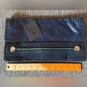 Banana Republic Navy Blue Leather Clutch